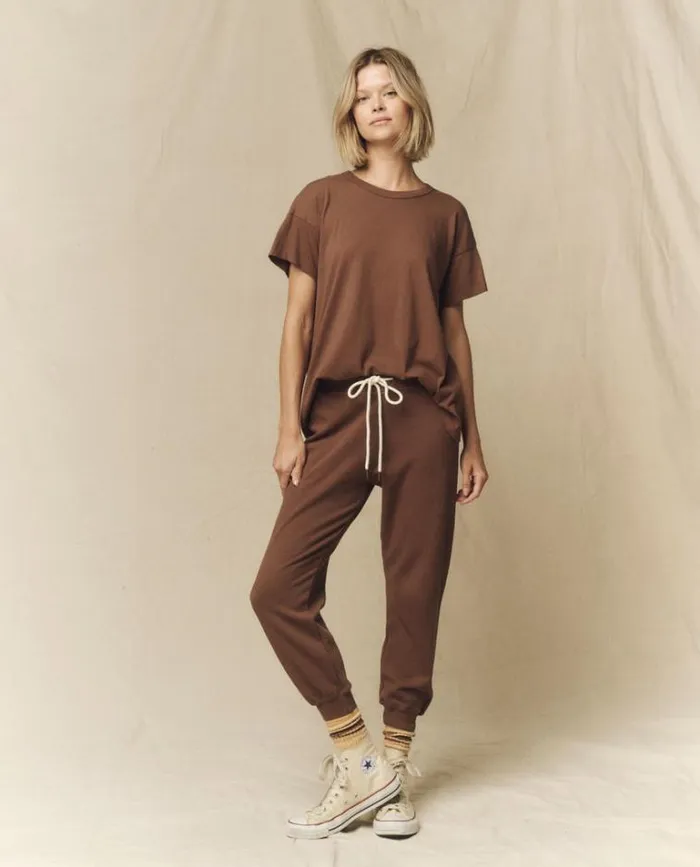 Tops Women039s The Great The Boxy Crew Hickory