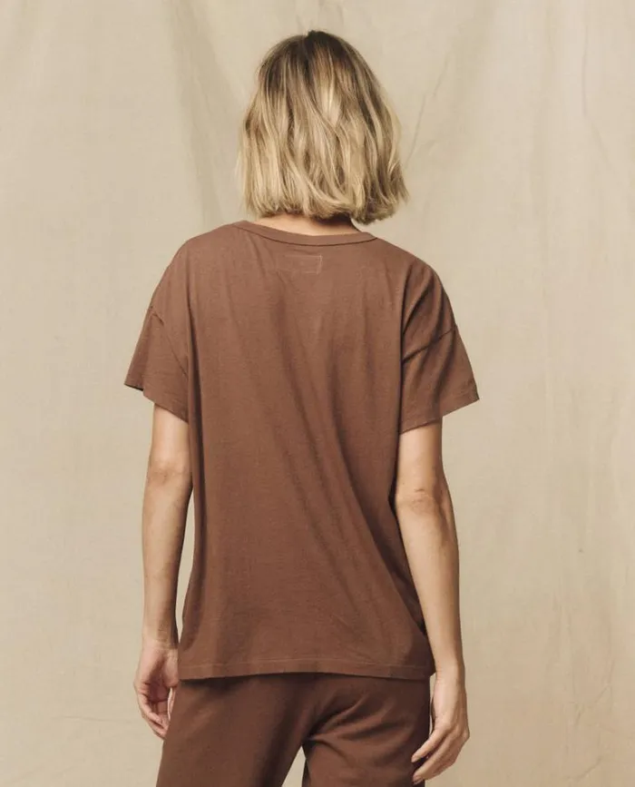 Tops Women039s The Great The Boxy Crew Hickory