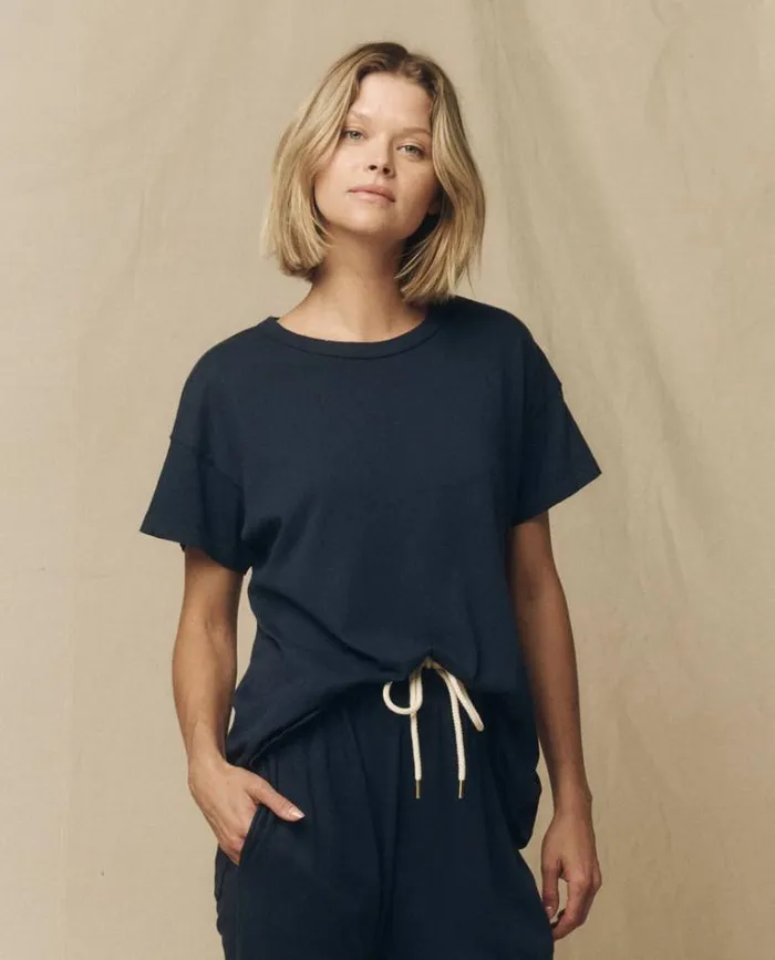 Tops Women039s The Great The Boxy Crew True Navy