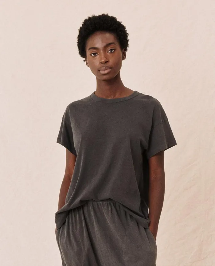 Tops Women039s The Great The Boxy Crew Washed Black
