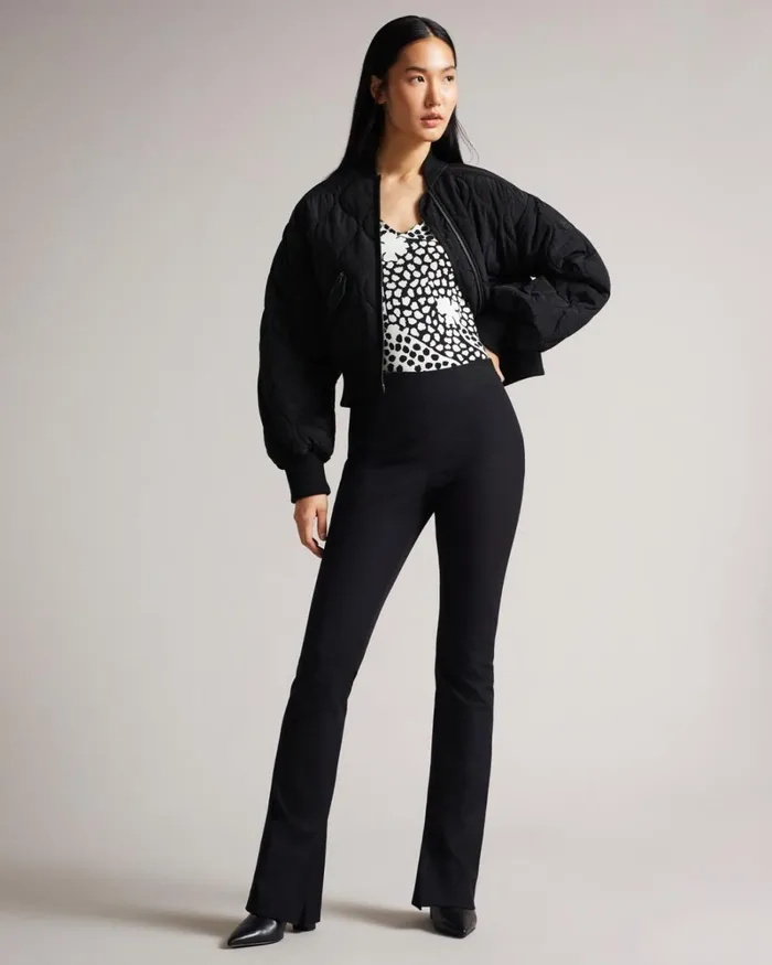 Vneck Fitted Tee Black Women Ted Baker Tops and TShirts Vneck Fitted Tee Black Women Ted Baker Tops and TShirts