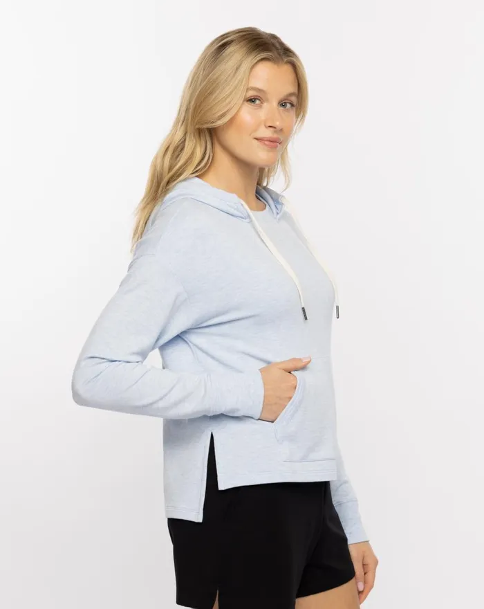 Women All Tops TravisMathew HIDDEN GEMS CLOUD FRENCH TERRY HOODIE Heather Kentucky