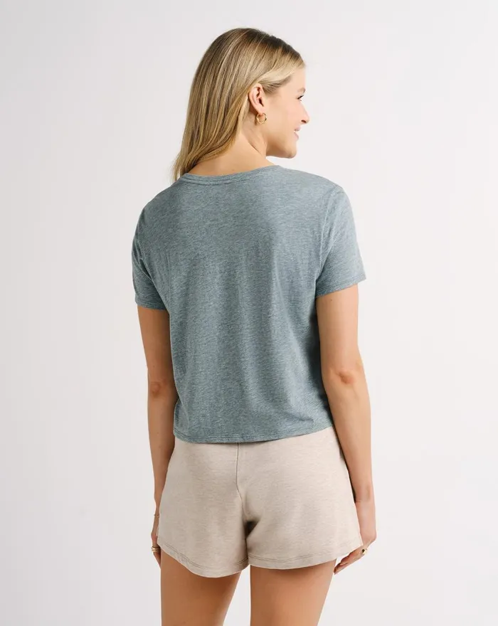 Women All Tops TravisMathew VEGAS RESORT 20 CROP TEE Heather Green