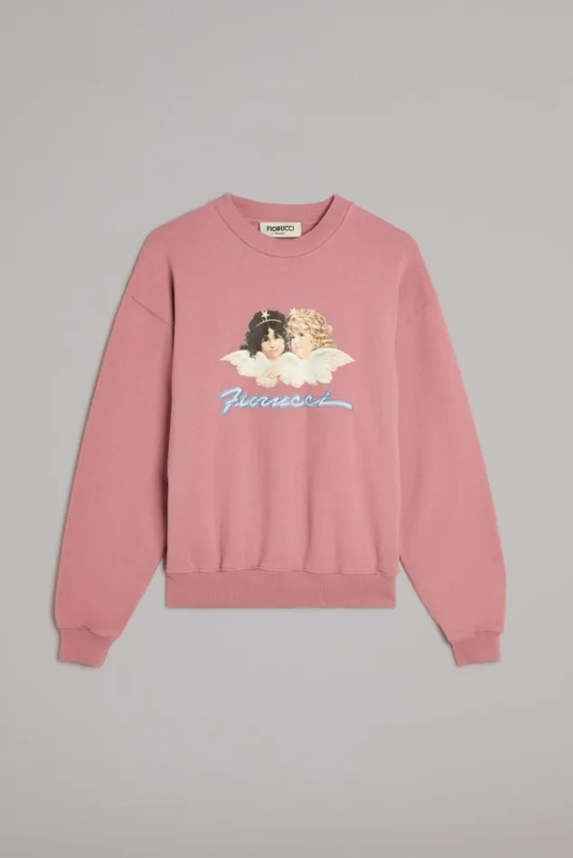 Women Fiorucci Angels Squiggle Logo Sweatshirt Pink Pink Women Fiorucci Angels Squiggle Logo Sweatshirt Pink Pink