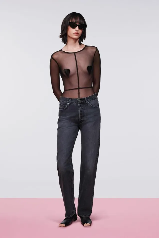 Women Fiorucci Straight Fit Jeans Black Black