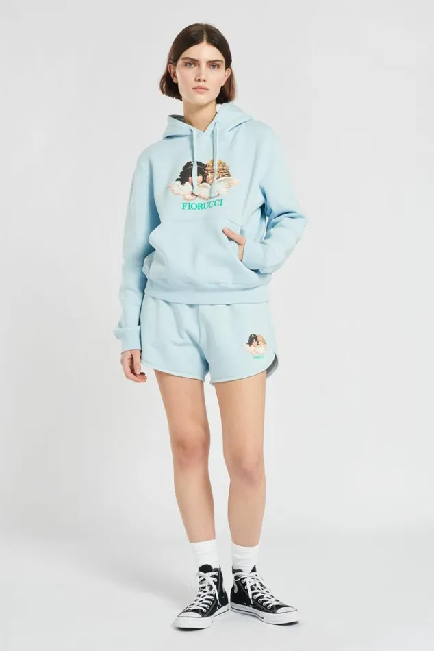 Women Fiorucci Vintage Angels Hoodie Pale Blue Pale Blue Women Fiorucci Vintage Angels Hoodie Pale Blue Pale Blue