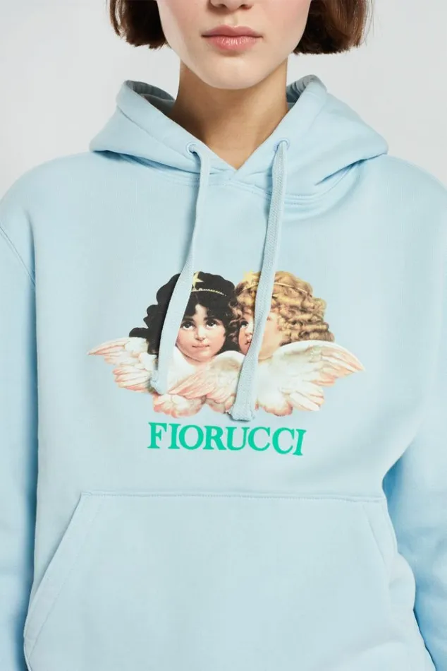 Women Fiorucci Vintage Angels Hoodie Pale Blue Pale Blue Women Fiorucci Vintage Angels Hoodie Pale Blue Pale Blue