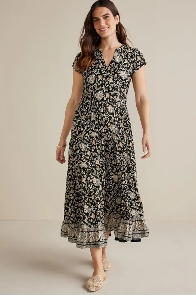 Women Hollis Midi Dress Lisbon Floral Neutral Soft Surroundings Dresses Women Hollis Midi Dress Lisbon Floral Neutral Soft Surroundings Dresses