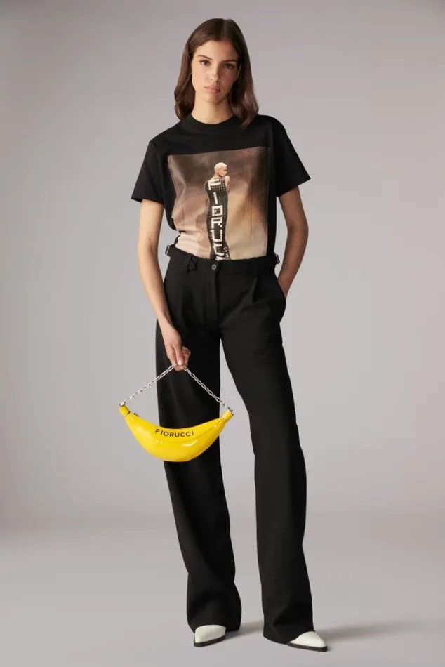 WomenMen Fiorucci Unisex Tile Graphic TShirt Black Black WomenMen Fiorucci Unisex Tile Graphic TShirt Black Black
