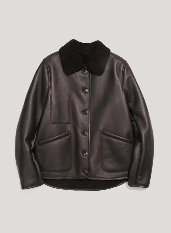 Womens Outerwear YMC Brainticket Mk2 Leather Jacket Black