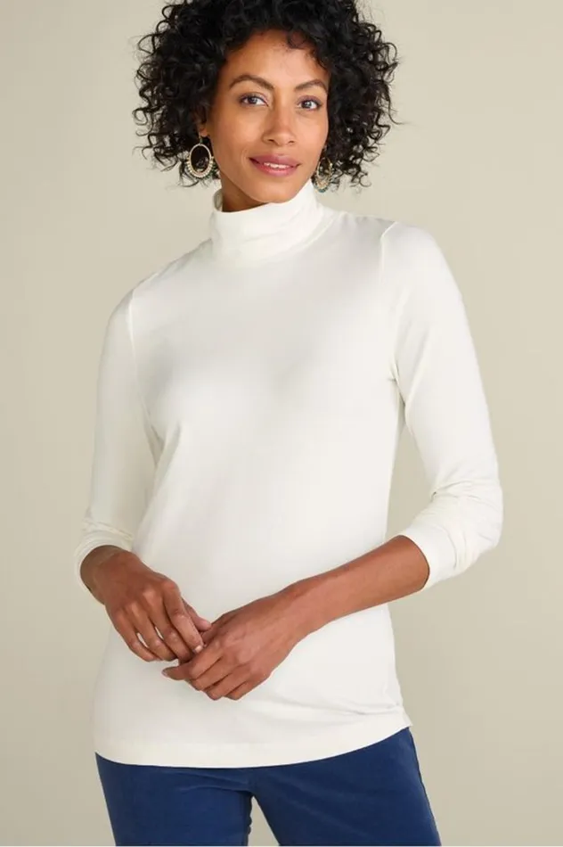 Women Sandie Knit Turtleneck Rosebud Soft Surroundings Tops Women Sandie Knit Turtleneck Rosebud Soft Surroundings Tops