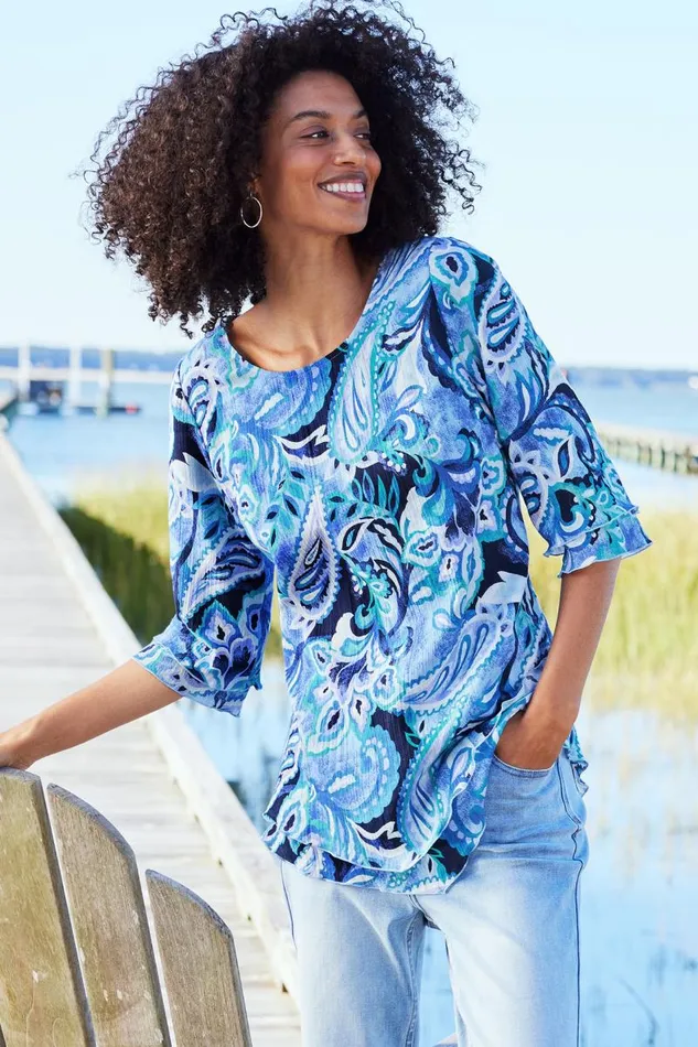 Women Siesta Key Tunic White Soft Surroundings Tops Women Siesta Key Tunic White Soft Surroundings Tops
