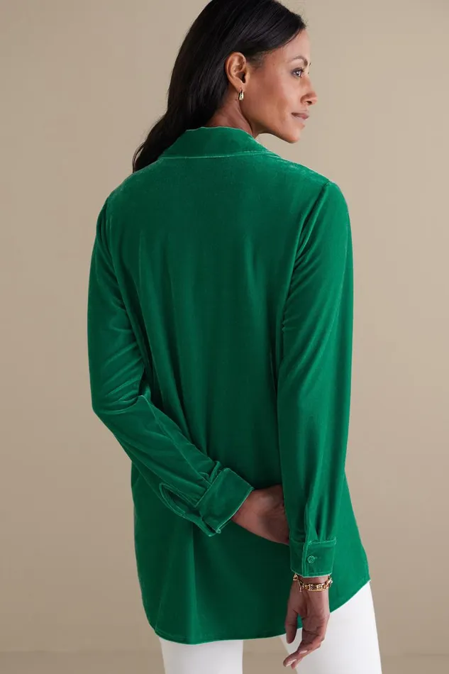 Women Velvet Boyfriend Tunic Shirt Berry Soft Surroundings Tops Women Velvet Boyfriend Tunic Shirt Berry Soft Surroundings Tops