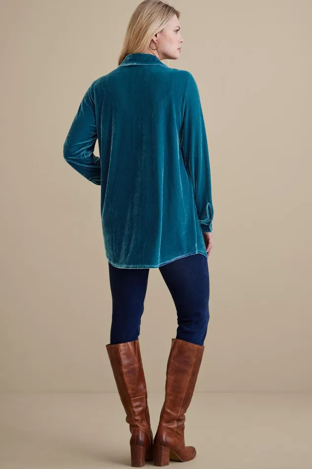 Women Velvet Boyfriend Tunic Shirt Berry Soft Surroundings Tops Women Velvet Boyfriend Tunic Shirt Berry Soft Surroundings Tops