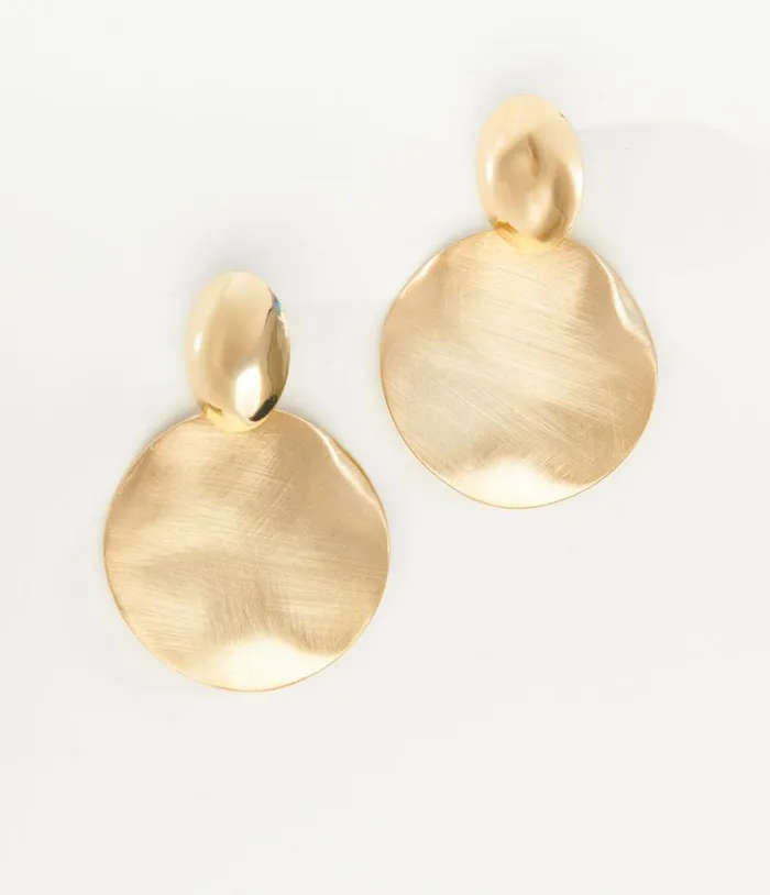 1930s Gold Circle Art Deco Earrings Accessories Unique Vintage Earrings