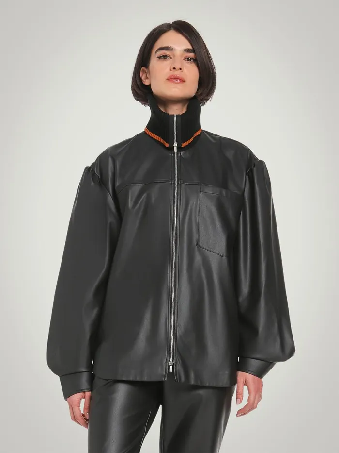 80s Streetstyle Jacket Blackblack Women Wolford Jackets and Cardigans