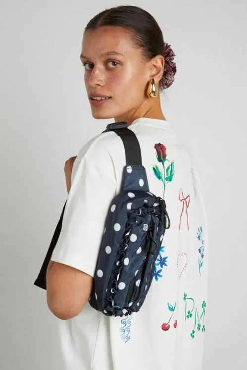 Accessories Bags Damson Madder Printed Spot Frill Front Cross Body Bag