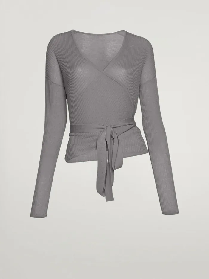 Air Wool Cardigan Greymele Women Wolford Jackets and Cardigans