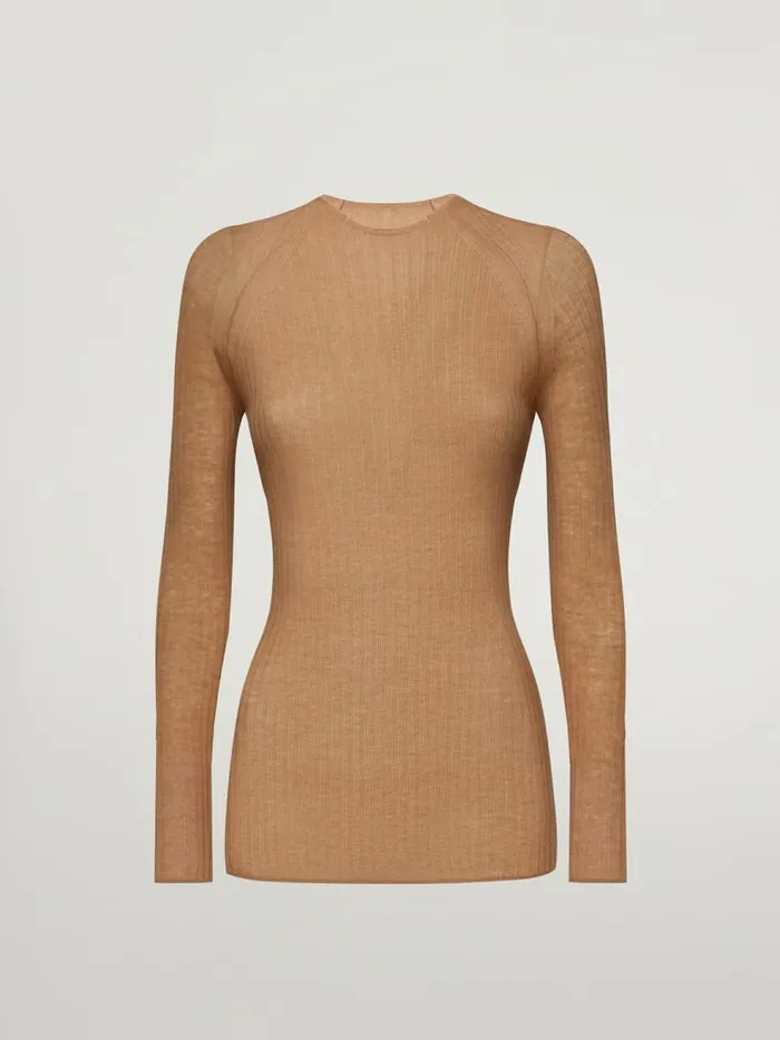 Air Wool Top Long Sleeves Lion Shade Women Wolford Longsleeve Shirts