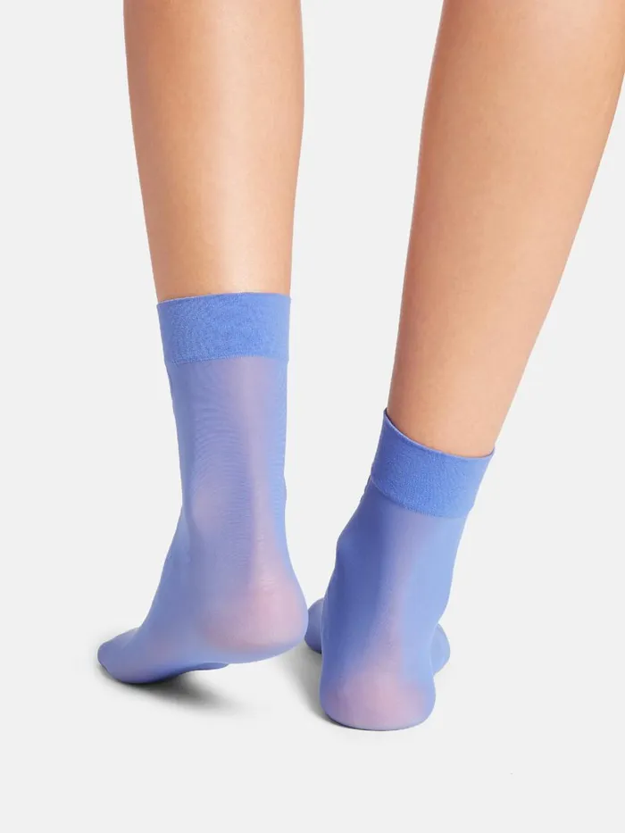 Aurora Script Socks Egyptian Blue Women Wolford Socks