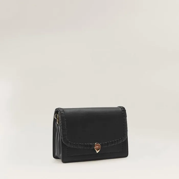 Bags Cross Body Bags Helen Kaminski Dauphine Crossbody With Raffia Blackcharcoal