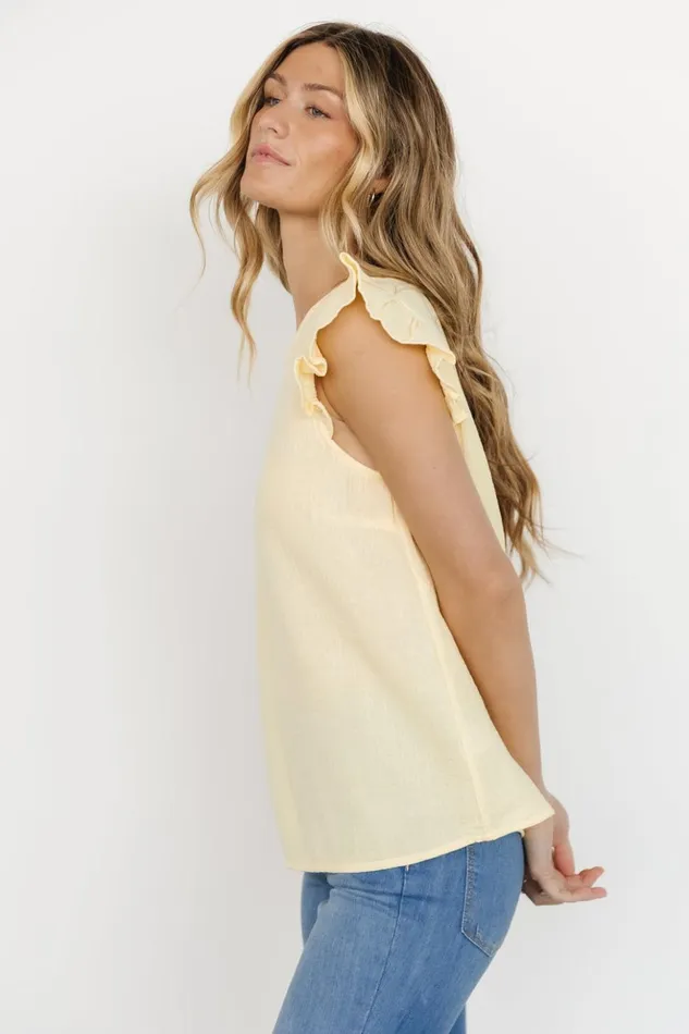 Baltic Born Blouses and Shirts Arlowe Ruffle Top Yellow 8211 Women Baltic Born Blouses and Shirts Arlowe Ruffle Top Yellow 8211 Women