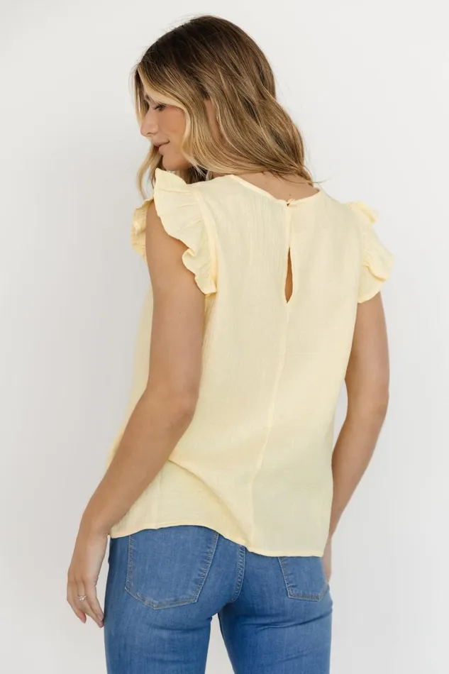 Baltic Born Blouses and Shirts Arlowe Ruffle Top Yellow 8211 Women Baltic Born Blouses and Shirts Arlowe Ruffle Top Yellow 8211 Women