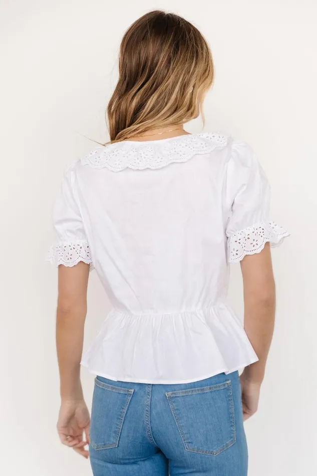 Baltic Born Blouses and Shirts Devereux Button Eyelet Top White 8211 Women Baltic Born Blouses and Shirts Devereux Button Eyelet Top White 8211 Women