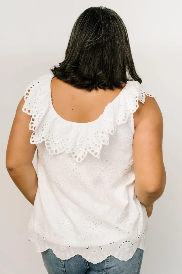 Baltic Born Blouses and Shirts Leora Eyelet Top White 8211 Women