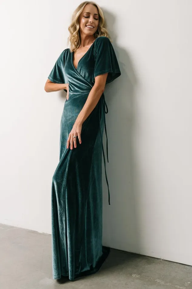 Baltic Born Bump Friendly Meghan Velvet Wrap Maxi Dress Persian Blue 8211 Women Baltic Born Bump Friendly Meghan Velvet Wrap Maxi Dress Persian Blue 8211 Women
