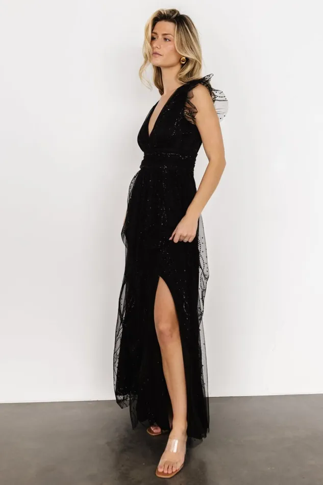 Baltic Born Embellished and Sequined Annika Sequin Mesh Maxi Dress Black 8211 Women Baltic Born Embellished and Sequined Annika Sequin Mesh Maxi Dress Black 8211 Women