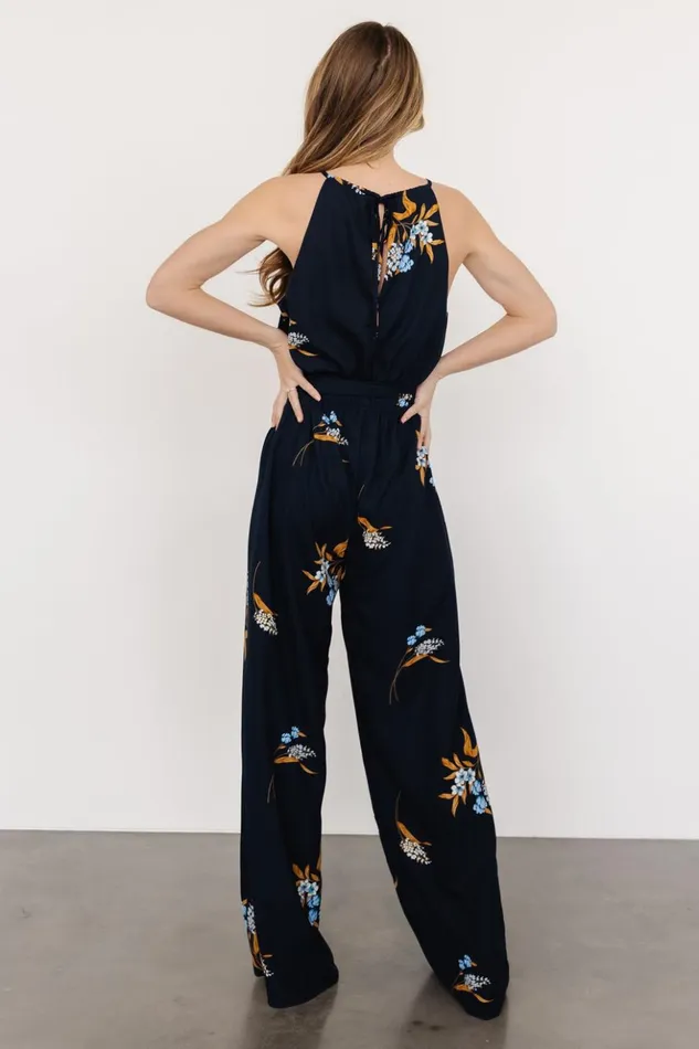 Baltic Born Jumpsuits and Rompers Alameda Halter Jumpsuit Navy Blue Floral 8211 Women Baltic Born Jumpsuits and Rompers Alameda Halter Jumpsuit Navy Blue Floral 8211 Women