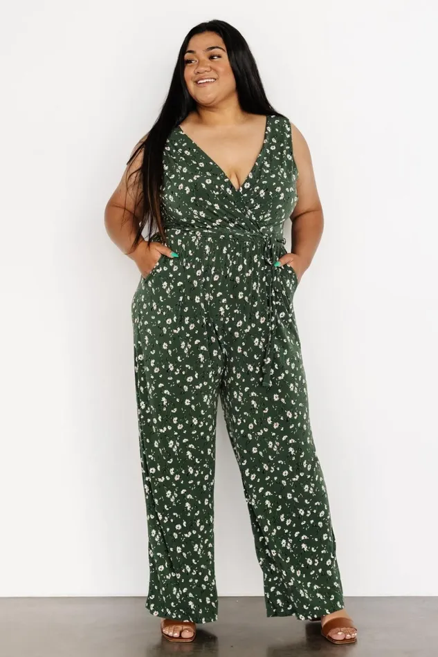 Baltic Born Jumpsuits and Rompers Ashlyn Jumpsuit Green Floral 8211 Women Baltic Born Jumpsuits and Rompers Ashlyn Jumpsuit Green Floral 8211 Women