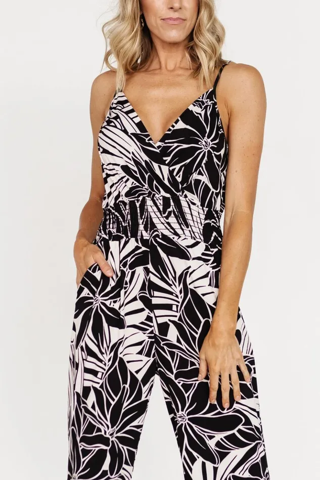 Baltic Born Jumpsuits and Rompers Duncan Sleeveless Jumpsuit Black Cream 8211 Women Baltic Born Jumpsuits and Rompers Duncan Sleeveless Jumpsuit Black Cream 8211 Women