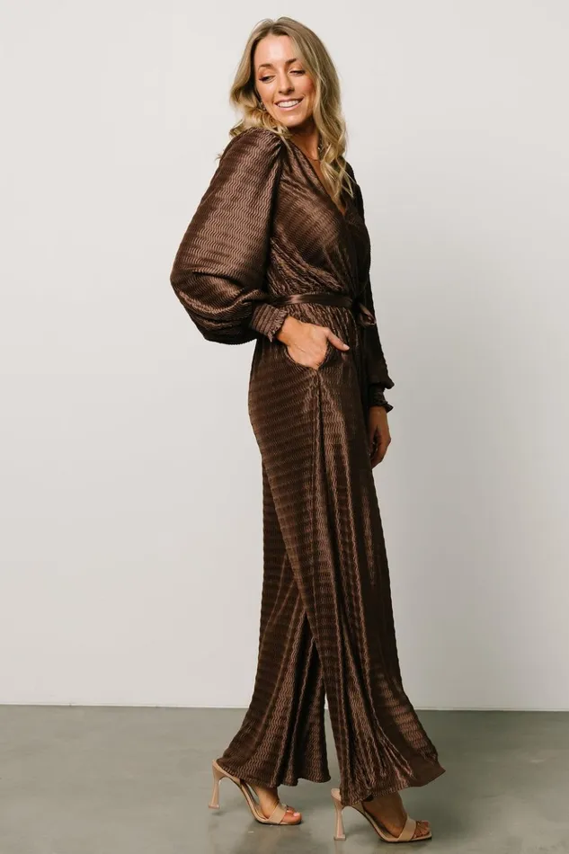 Baltic Born Jumpsuits and Rompers Gabriel Jumpsuit Brown 8211 Women Baltic Born Jumpsuits and Rompers Gabriel Jumpsuit Brown 8211 Women