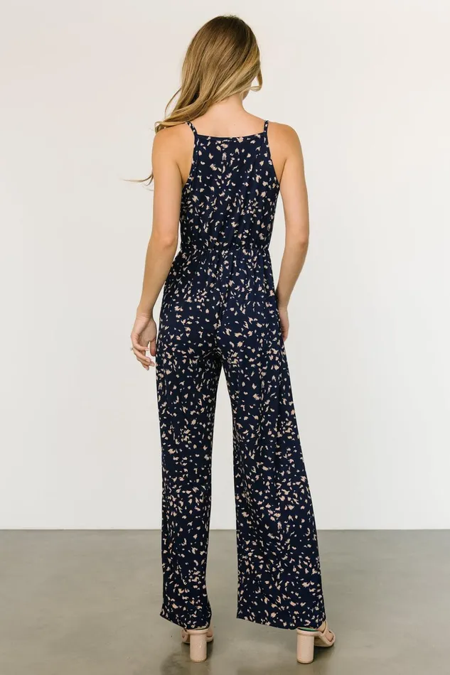 Baltic Born Jumpsuits and Rompers Sade Jumpsuit Navy Print 8211 Women Baltic Born Jumpsuits and Rompers Sade Jumpsuit Navy Print 8211 Women