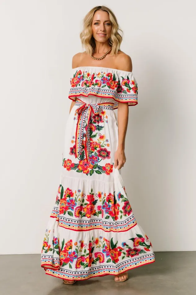 Baltic Born Maxi Dresses Alejandra Maxi Dress Ivory Multi Floral 8211 Women Baltic Born Maxi Dresses Alejandra Maxi Dress Ivory Multi Floral 8211 Women
