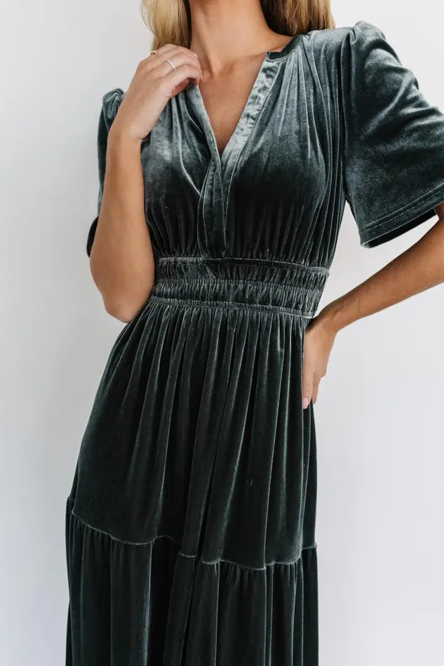 Baltic Born Maxi Dresses Artemis Velvet Maxi Dress Eucalyptus 8211 Women Baltic Born Maxi Dresses Artemis Velvet Maxi Dress Eucalyptus 8211 Women