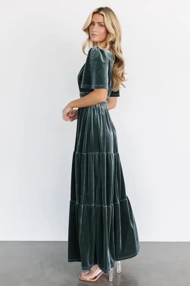 Baltic Born Maxi Dresses Artemis Velvet Maxi Dress Eucalyptus 8211 Women Baltic Born Maxi Dresses Artemis Velvet Maxi Dress Eucalyptus 8211 Women