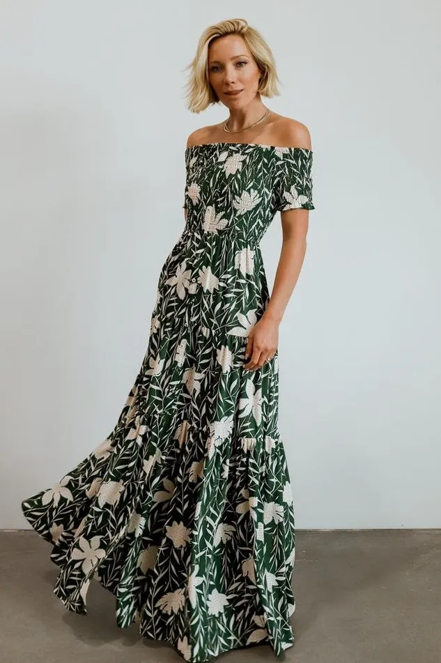 Baltic Born Maxi Dresses Becca Smocked Maxi Dress Green 8211 Women Baltic Born Maxi Dresses Becca Smocked Maxi Dress Green 8211 Women