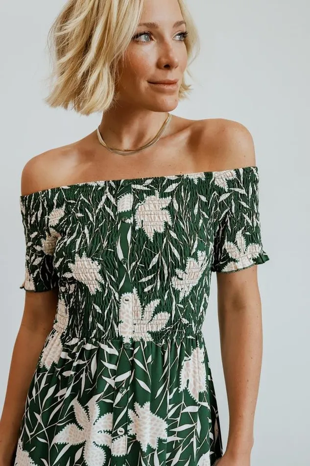 Baltic Born Maxi Dresses Becca Smocked Maxi Dress Green 8211 Women Baltic Born Maxi Dresses Becca Smocked Maxi Dress Green 8211 Women