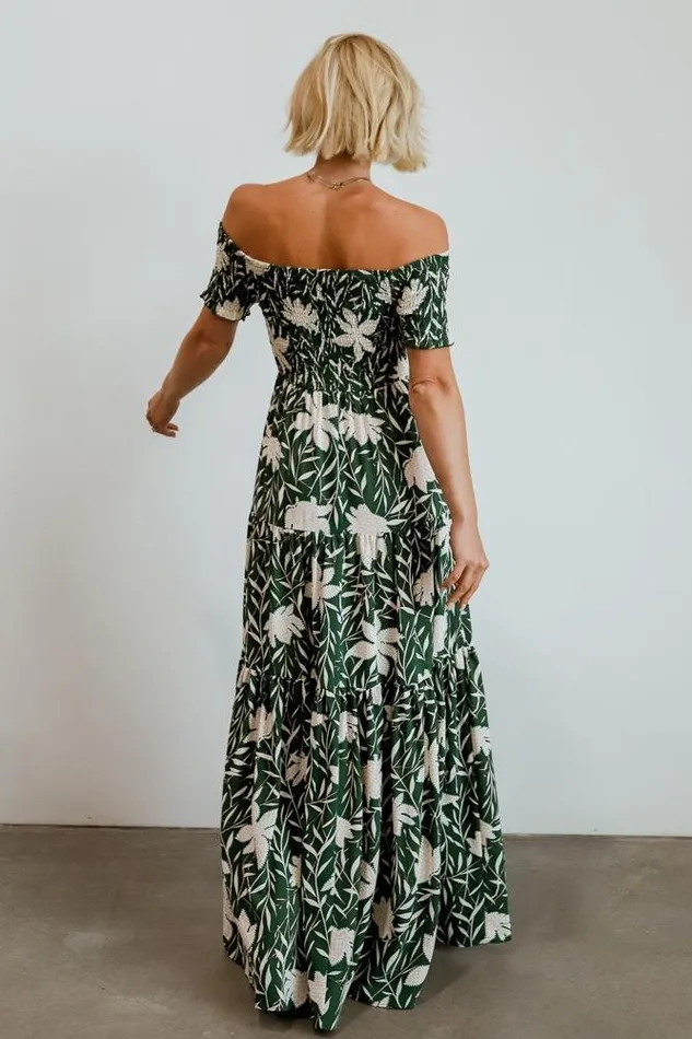 Baltic Born Maxi Dresses Becca Smocked Maxi Dress Green 8211 Women Baltic Born Maxi Dresses Becca Smocked Maxi Dress Green 8211 Women