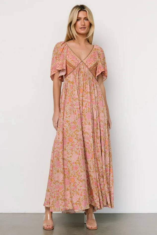 Baltic Born Maxi Dresses Evanthia Maxi Dress Vintage Blush Print 8211 Women Baltic Born Maxi Dresses Evanthia Maxi Dress Vintage Blush Print 8211 Women