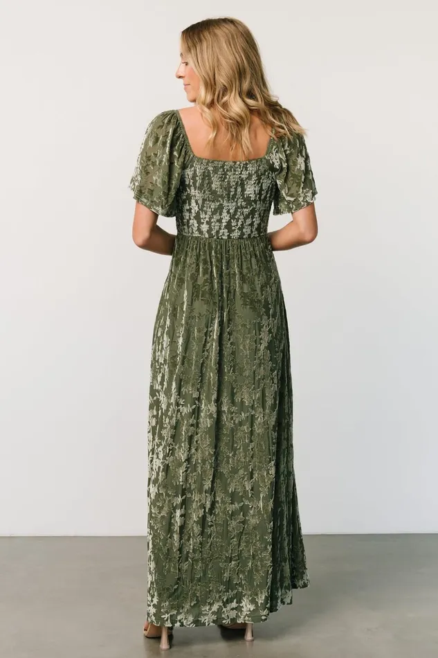Baltic Born Maxi Dresses Everley Velvet Maxi Dress Dark Sage 8211 Women Baltic Born Maxi Dresses Everley Velvet Maxi Dress Dark Sage 8211 Women