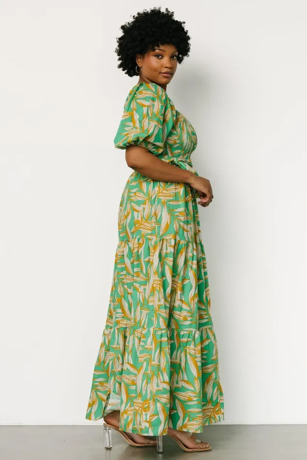 Baltic Born Maxi Dresses Forsythe Smocked Maxi Dress Green Print 8211 Women Baltic Born Maxi Dresses Forsythe Smocked Maxi Dress Green Print 8211 Women