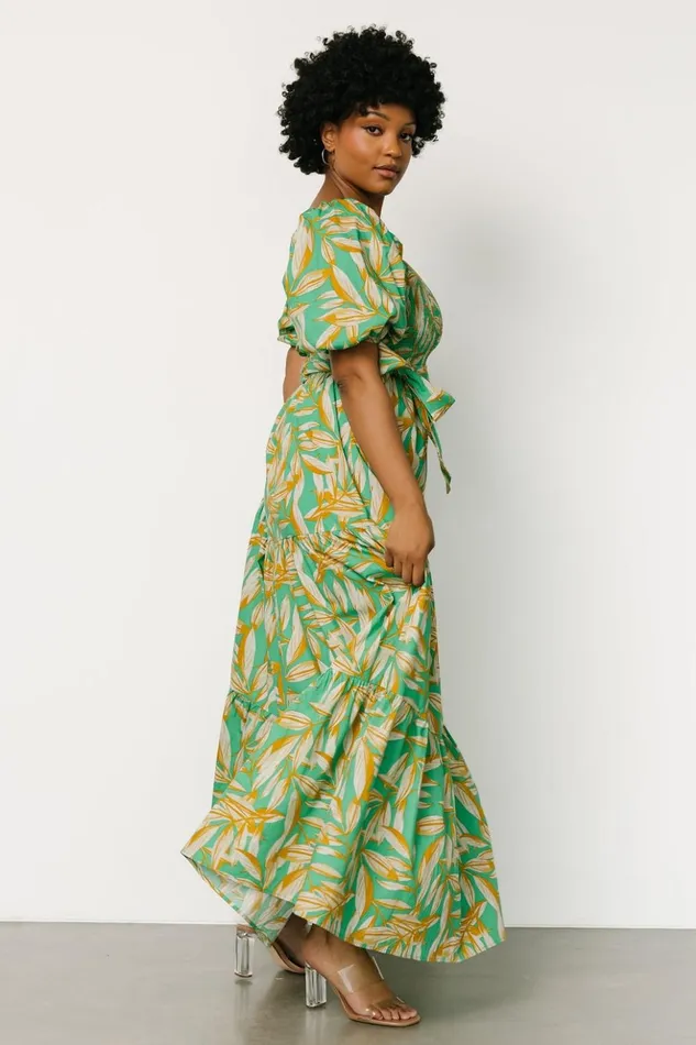 Baltic Born Maxi Dresses Forsythe Smocked Maxi Dress Green Print 8211 Women Baltic Born Maxi Dresses Forsythe Smocked Maxi Dress Green Print 8211 Women