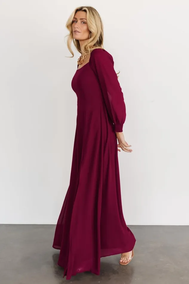 Baltic Born Maxi Dresses Giselle Maxi Dress Mulberry 8211 Women Baltic Born Maxi Dresses Giselle Maxi Dress Mulberry 8211 Women