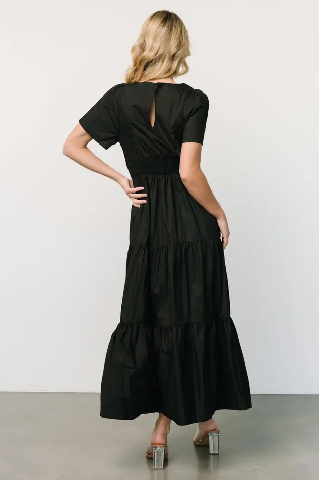 Baltic Born Maxi Dresses Johanne Poplin Dress Black 8211 Women Baltic Born Maxi Dresses Johanne Poplin Dress Black 8211 Women