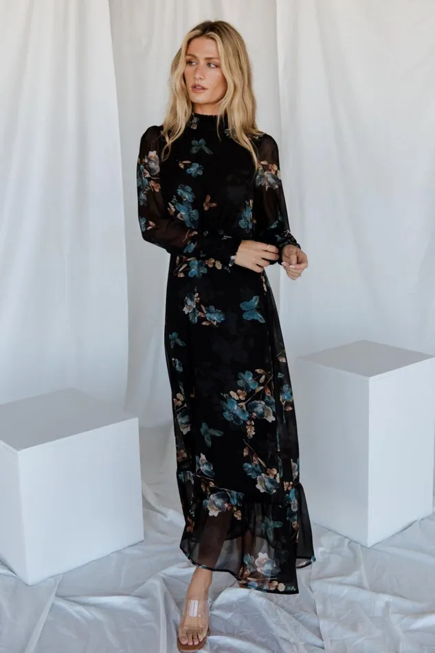 Baltic Born Maxi Dresses Luciana Maxi Dress Black Blue 8211 Women Baltic Born Maxi Dresses Luciana Maxi Dress Black Blue 8211 Women