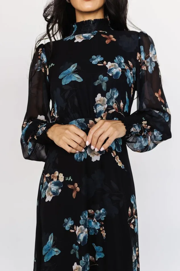 Baltic Born Maxi Dresses Luciana Maxi Dress Black Blue 8211 Women Baltic Born Maxi Dresses Luciana Maxi Dress Black Blue 8211 Women